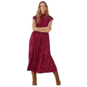 Free Assembly Women’s Sleeveless Tie Back Tiered Midi Dress